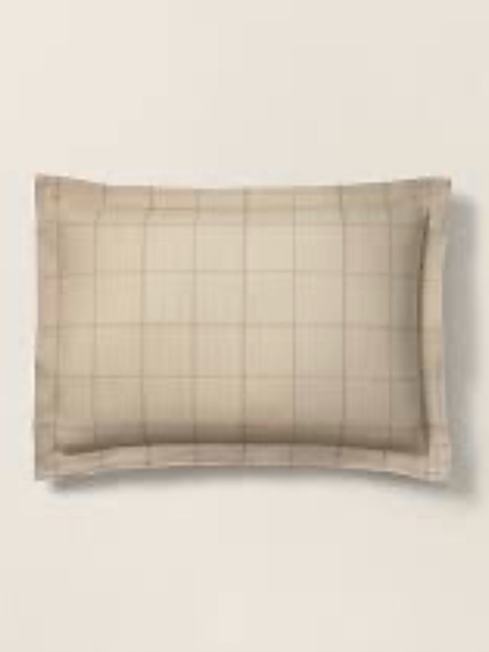New Ralph Lauren Tyler Windowpane King Sham in "True Sand".
